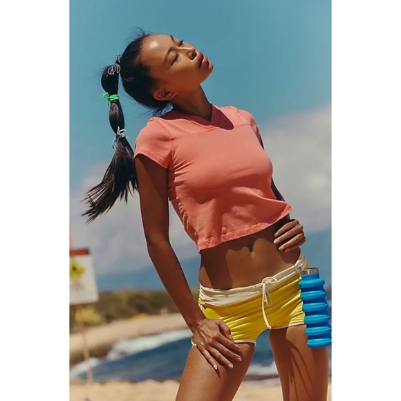 Free People Tops - NWOT Free People Hot Shot Baby Tee Strawberry L